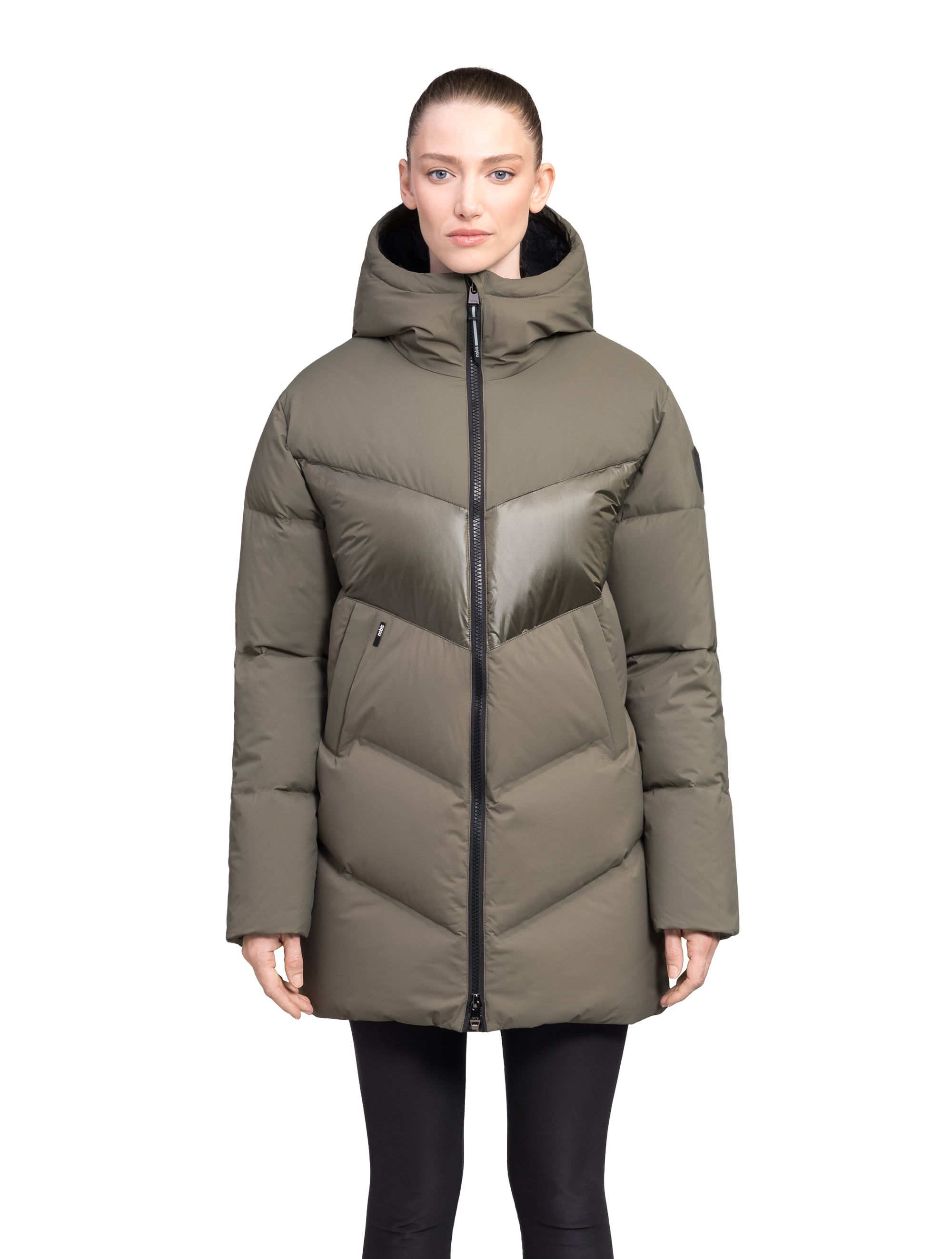 Isla Women's Chevron Quilted Puffer Jacket – Nobis - US