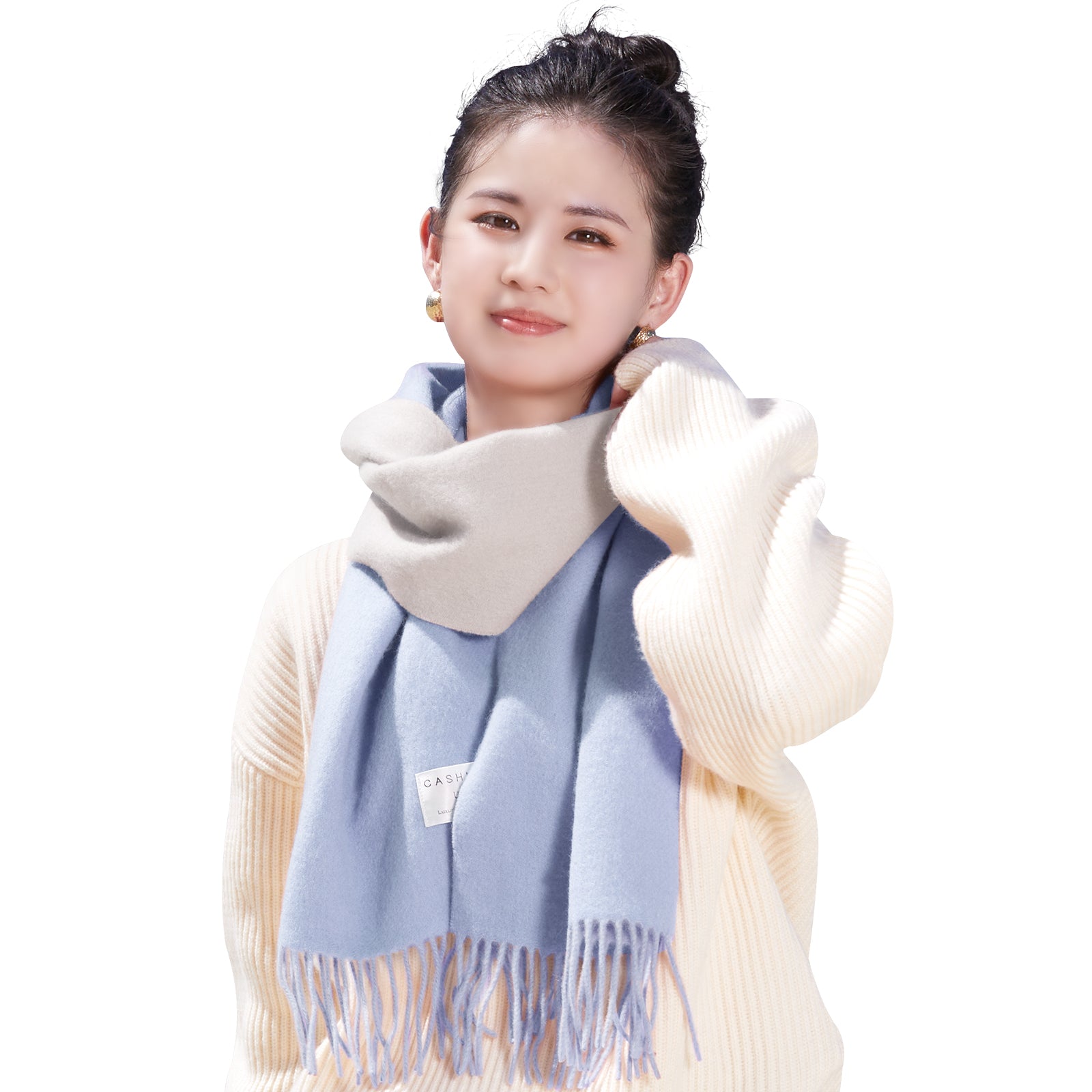 カシミヤマフラー ダブルフェイス 180*30cm – Utukky