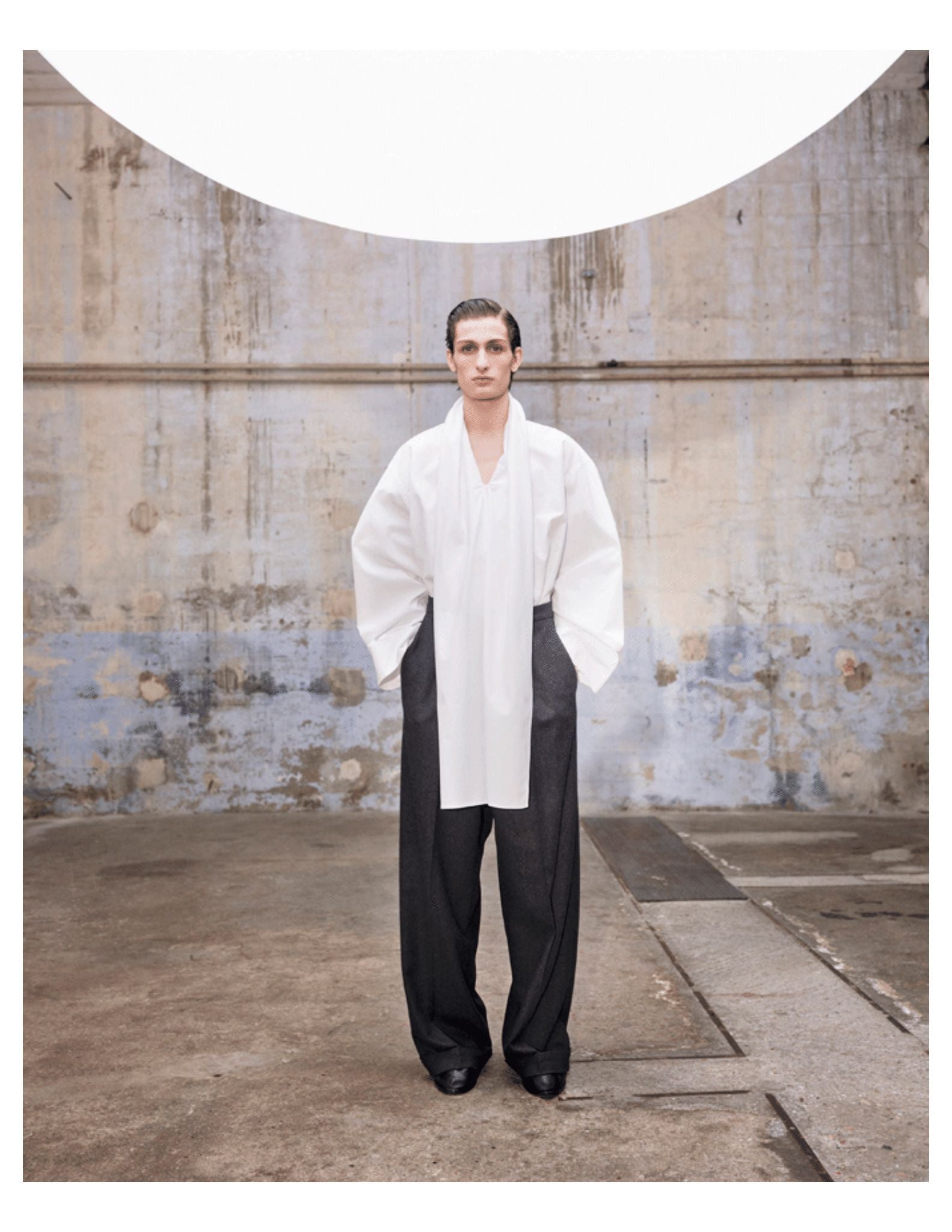 HED MAYNER SCARF COLLAR SHIRT / WHITE – VISION OF FASHION