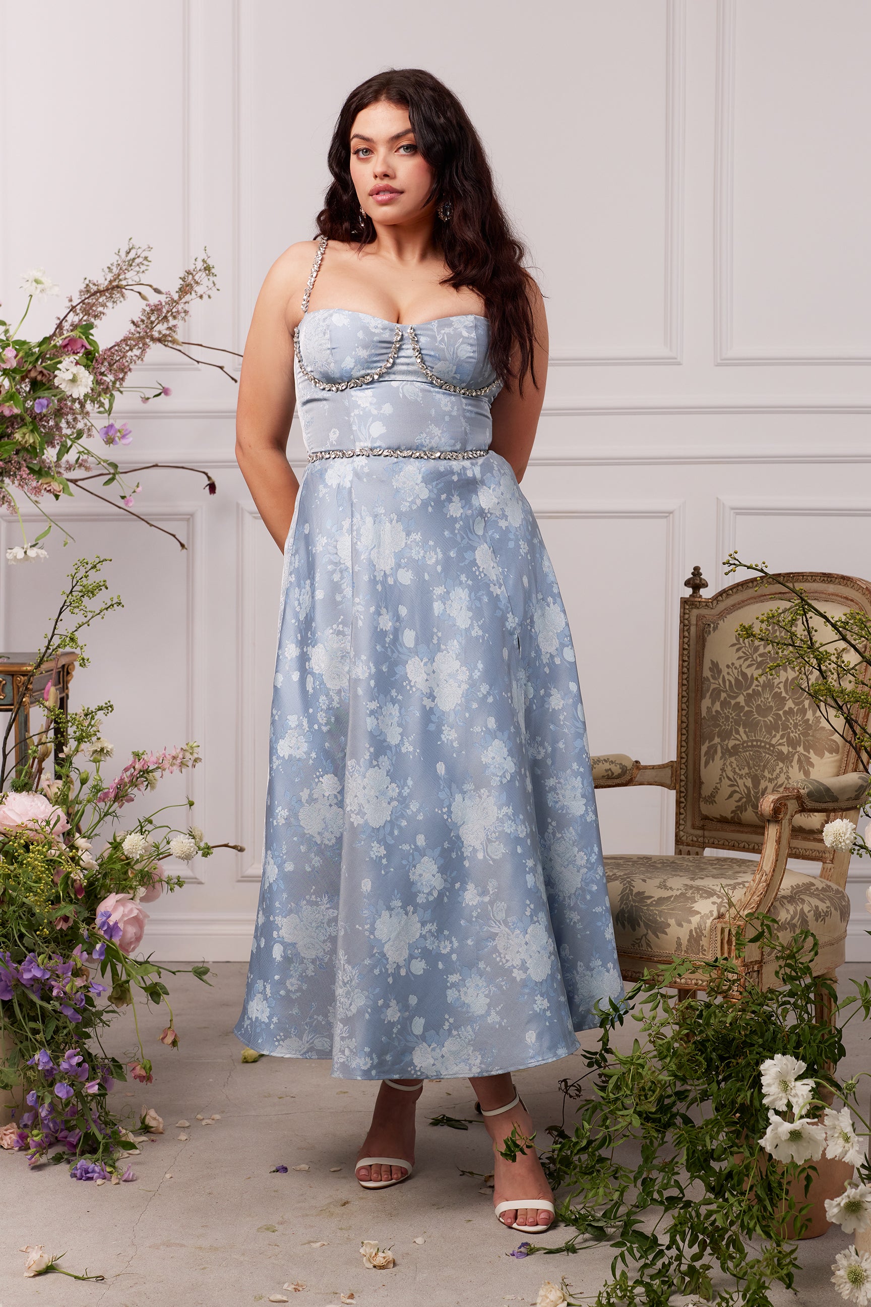 The Cora Dress in Denim Blue Windsor - FINAL SALE – V. Chapman