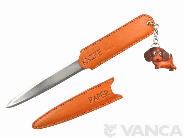 ワニ 魚 ペーパーナイフ・レターオープナー 本革製 VANCA/メール便無料