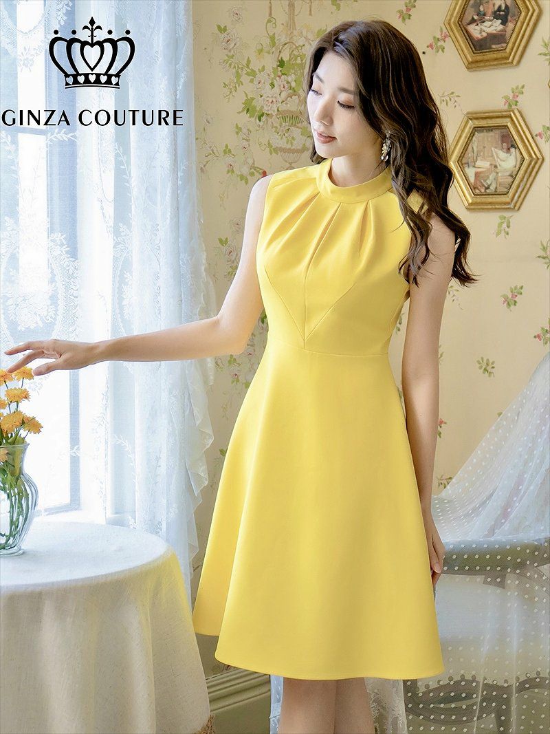 ERUKEI エルケイ イエロー シンプル・無地・ミニドレス・ワンピース ek