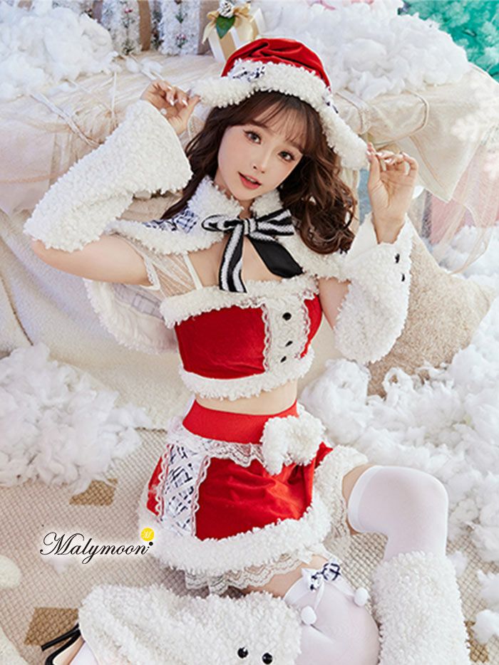 8点セット】Malymoon マリーンムーン 雪うさぎ赤サンタ [レッド