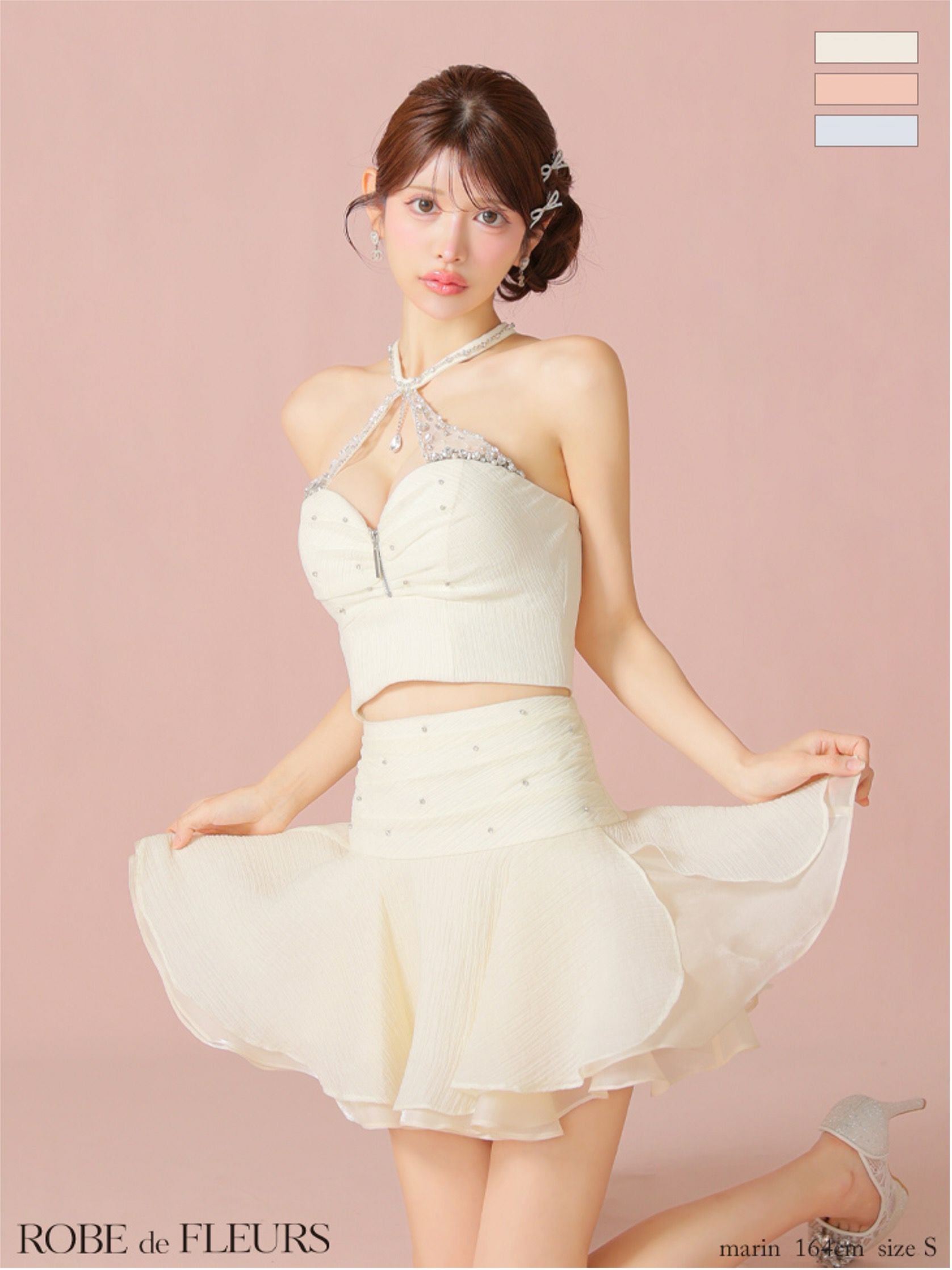 5月上旬頃入荷予定】ROBE de FLEURS ローブドフルール 【XSサイズあり