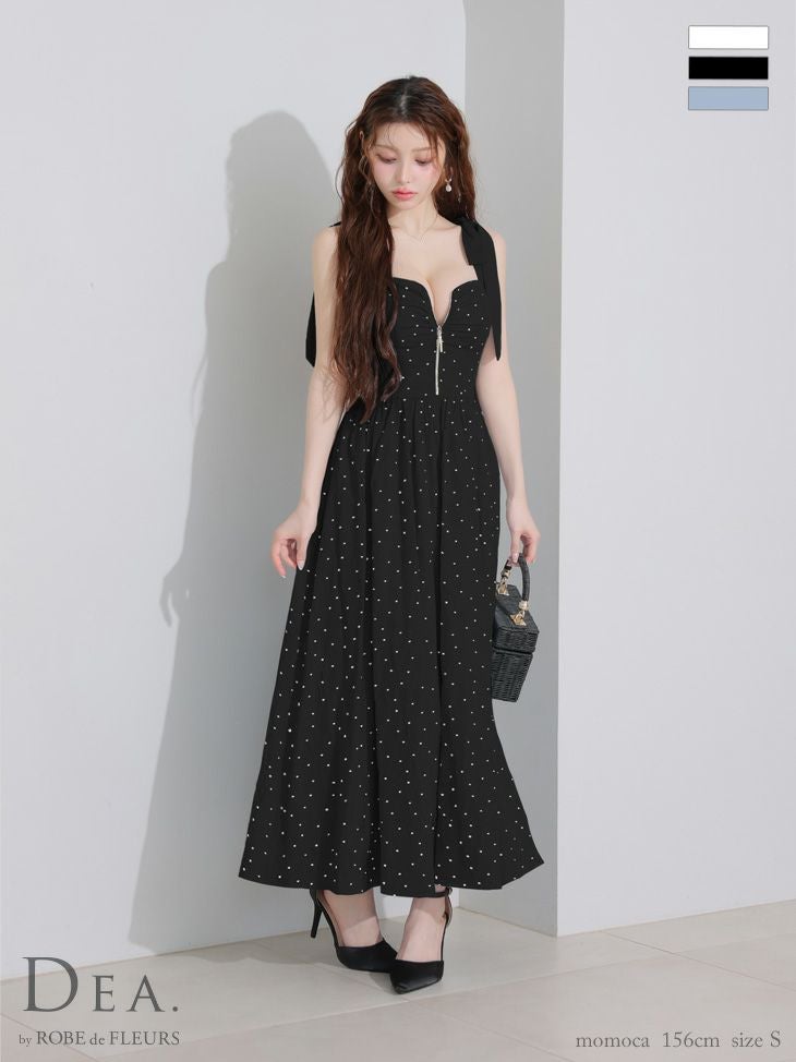DEA. ディア バイ ローブドフルール ショルダーリボンドットフレア