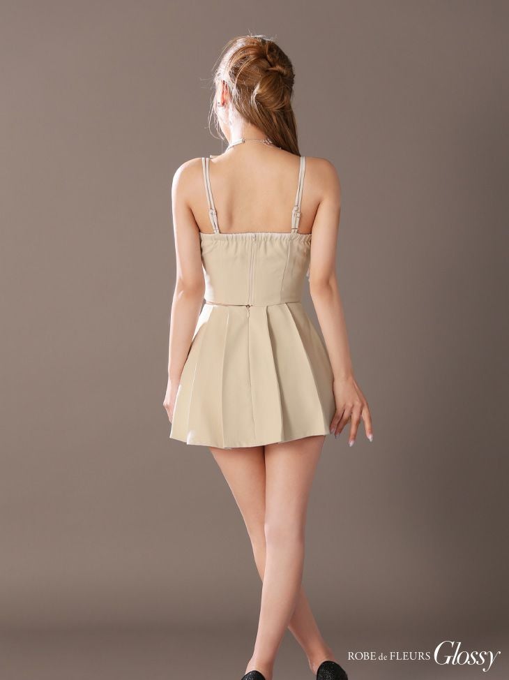 Glossy ローブドフルール グロッシー チョーカー付きダブルボタン