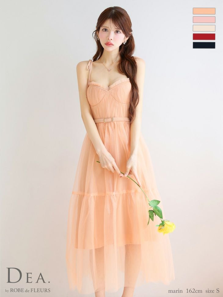 DEA. ディア バイ ローブドフルール ショルダーリボンフレアチュール