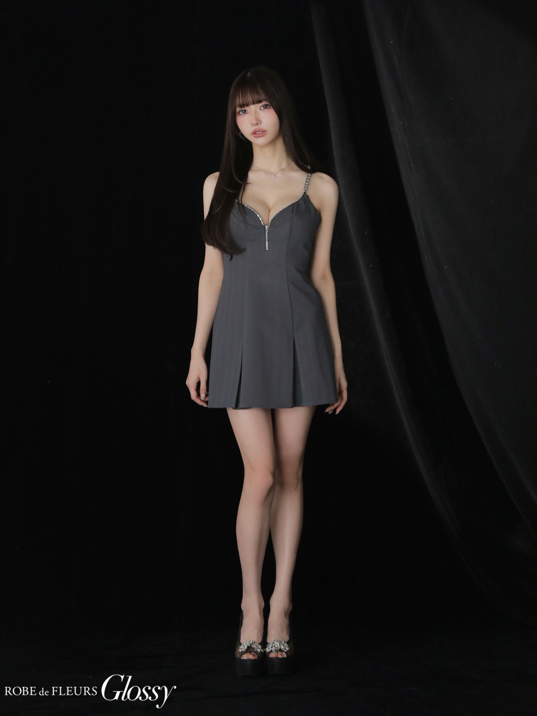 Glossy ローブドフルールグロッシー 【XSサイズあり】 ジップキャミ