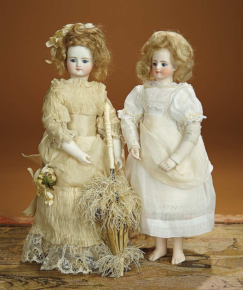 German Bisque Doll with Articulated Twill/Wooden Body by Simon and