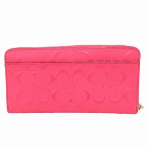 長財布 ウォレット シグネチャーエナメルレザー ピンク（2024/09/05