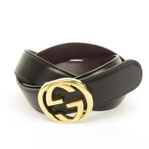 インターロッキングG レザーベルト 75 30 ブラック（2024/11/24買取