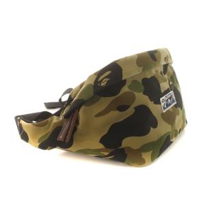 ウエストバッグ ボディバッグ キャンバス カモフラ 迷彩柄 ベージュ