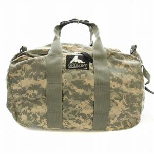 ボストンバッグ カモフラ 迷彩 ナイロン カーキ M /G（2025/06/16買取