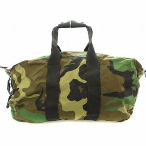 ボストンバッグ カモフラ 迷彩 ナイロン カーキ M /G（2025/06/16買取