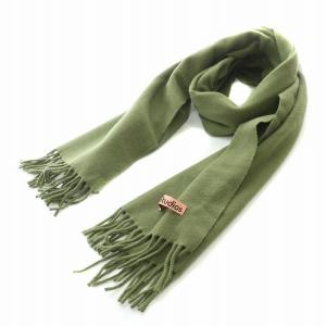 マフラー フリンジ ウール イタリア製 青 ブルー（2024/06/13買取