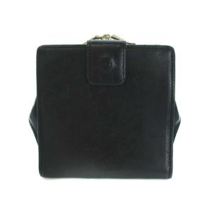 ヨウジヤマモト 財布 二つ折り がま口 レザー 黒 ブラック（2021/11/05