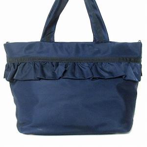 トートバッグ ショルダーバッグ 2way ナイロン リボン 紺 ネイビー 鞄