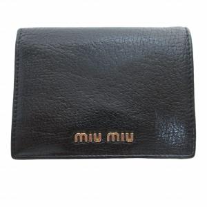 財布 二つ折り ハート柄 レザー ピンク（2022/07/07買取） - miumiu