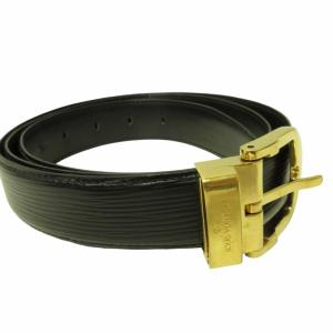 M6065 ベルト サンチュール ポンヌフ 35MM LVロゴ トリヨン レザー 黒