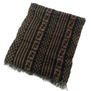 マフラー ストール ズッカ柄 茶 黒（2022/10/12買取） - FENDI