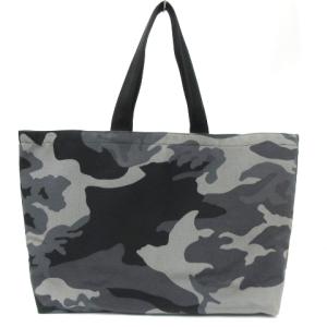 トート バッグ セミショルダー カモフラ キャンバス グレー 鞄（2023