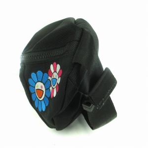 kaikaikiki 村上隆 コラボ ボディバッグ ロゴ 刺繍 フラワー ブラック