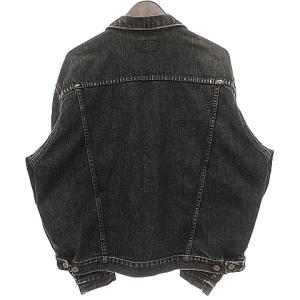 70649-0259 先染めブラック デニムジャケット J02 80s ヴィンテージ