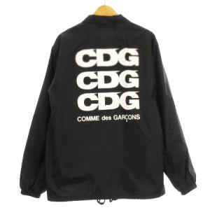 CDG バックプリント コーチ ジャケット SZ-J004 AD2021 ブラック S