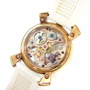 マヌアーレ48mm 6091-04 腕時計 手巻き アナログ スケルトン ゴールド