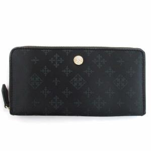 長財布 ウォレット モノグラム ラウンドファスナー ナイロン 黒