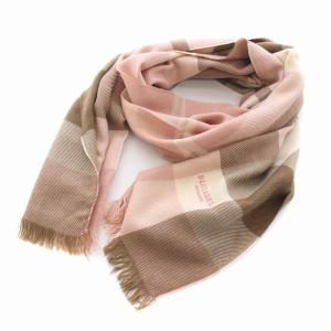 マフラー ストール チェック ピンク ベージュ 茶（2024/05/28買取