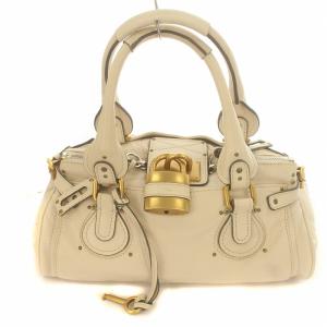 パディントン ハンドバッグ 南京錠 レザー べージュ（2024/11/05買取