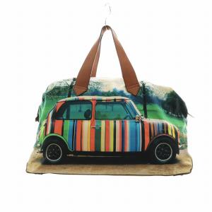 ボストンバッグ キャンバス レザー ミニクーパー 総柄 ロゴ マルチ