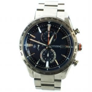 ATTESA Eco-Drive 腕時計 電波ソーラー クロノグラフ デイト E610