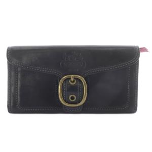 長財布 財布 シグネチャー ラウンドファスナー ダークワイン 茶色