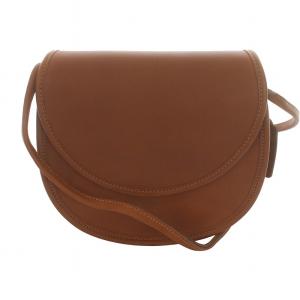 オールドコーチ ショルダーバッグ レザー フラップ USA製 茶 ブラウン