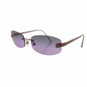 ヴィンテージ サングラス アイウェア ラウンド デザイン ロゴ メタル