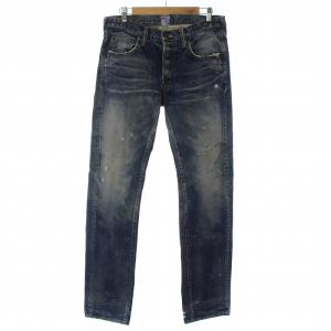 デニム パンツ ジーンズ ジーパン ボトムス ダメージ加工 ボタンフライ