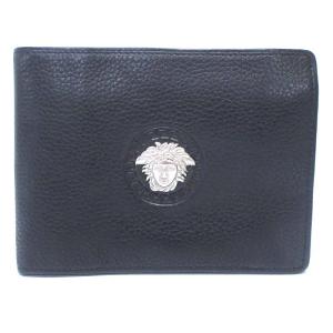 財布 二つ折り メデューサ レザー 黒 ブラック（2024/05/16買取