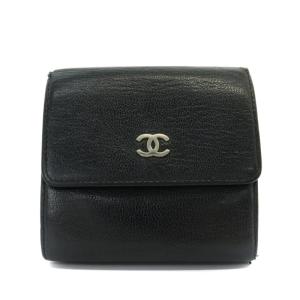 三つ折り財布 ウォレット ミニ ココマーク ダブルホック レザー ロゴ