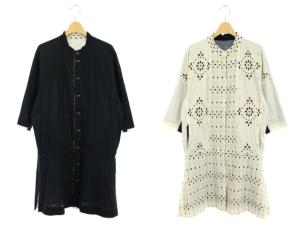 イッセイミヤケ コットン カットワーク刺繍 スプリングコート ミオフ