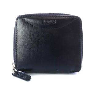 コインケース 小銭入れ アナグラム ラウンド 丸型 レザー 黒 ブラック