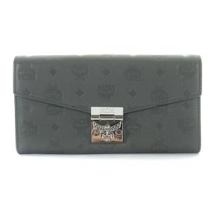 長財布 ヴィセトス柄 ラウンドファスナー ロゴプレート 総柄 レザー 茶