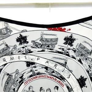 70周年記念 カレ70 オムニバスと白い貴婦人のゲーム スカーフ（2022/12