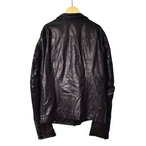 RU17F8762-LGW 17AW Mollino レザージャケット 52 黒（2022/12/08買取