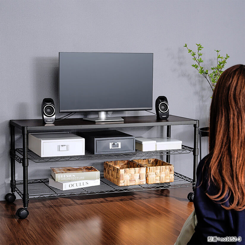 ルミナス ノワール テレビ台ラック 3段 幅110cm | ルミナス