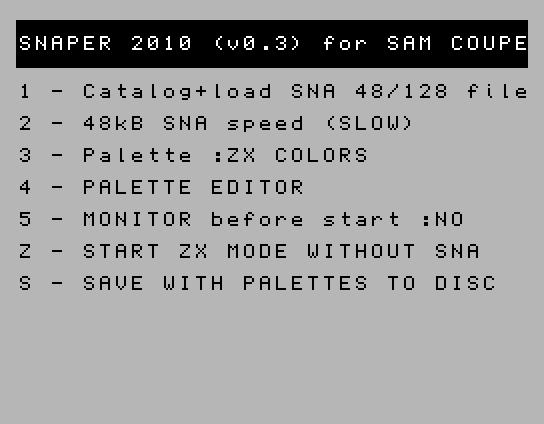 sam coupe - zx128 - snaper