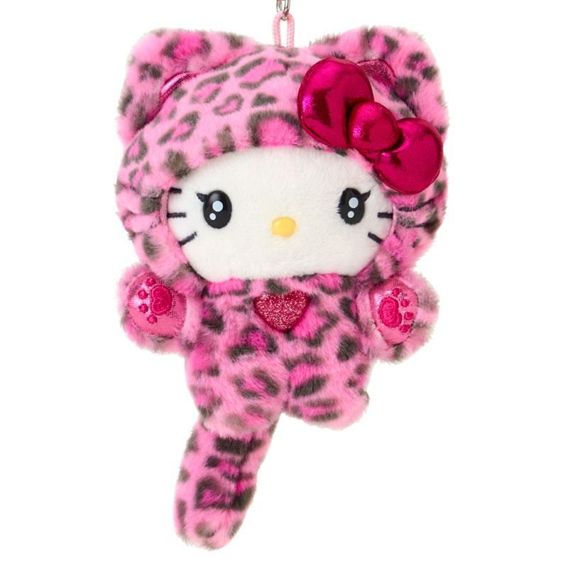 Hello Kitty Plush Mascot Holder Keychain Pink Gal Cat Sanrio Japan