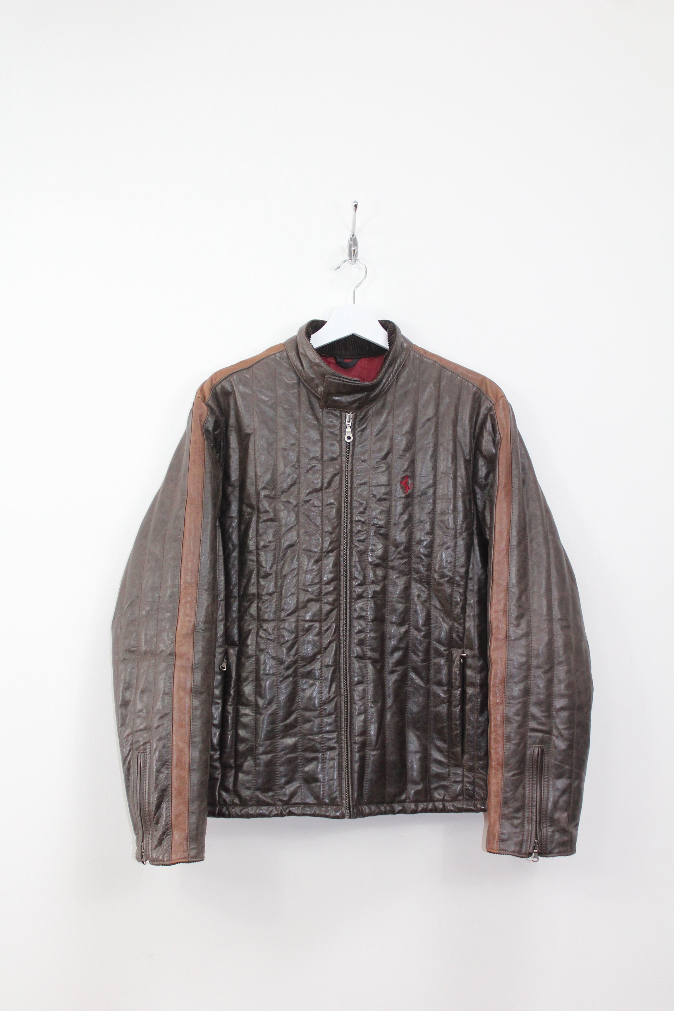 FILA x FERRARI 90'S VINTAGE LEATHER JACKET MEDIUM – Vintage80scasuals