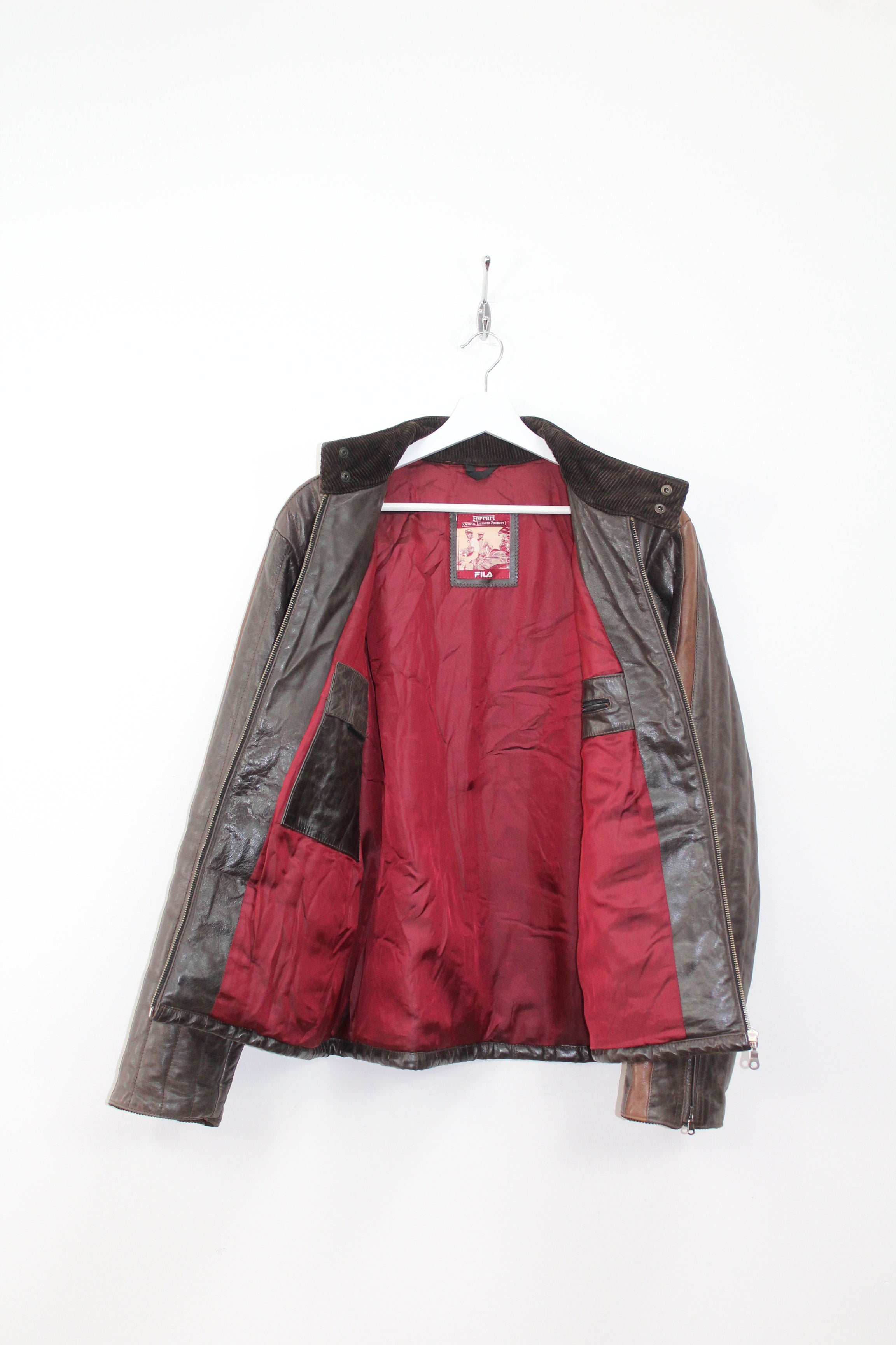 FILA x FERRARI 90'S VINTAGE LEATHER JACKET MEDIUM – Vintage80scasuals